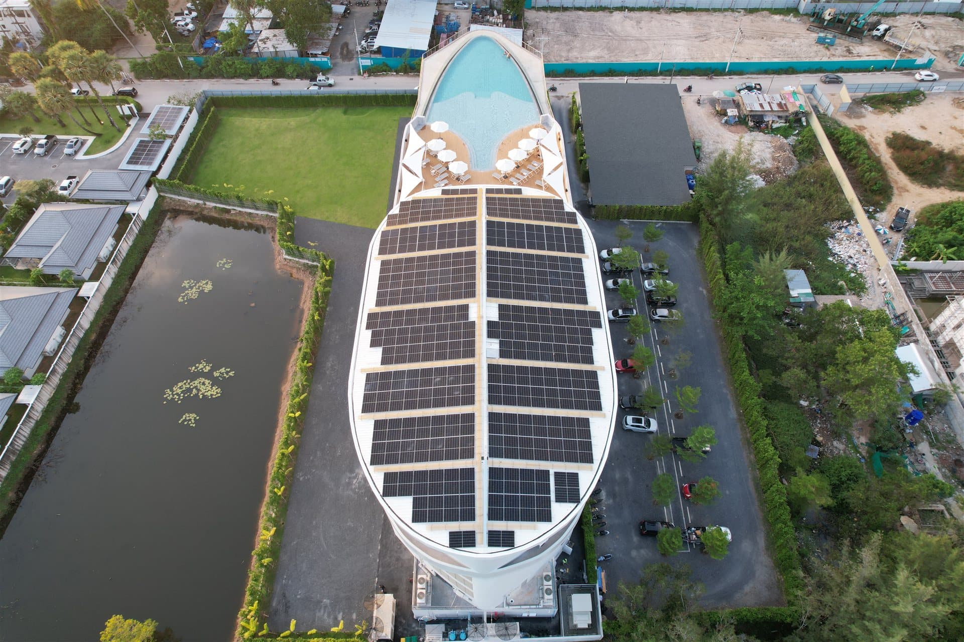 Sole Mio Condominium solar rooftop installation — Phuket