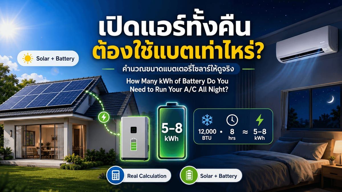 Running AC All Night on Solar — How Many kWh of Battery Do You Actually Need?