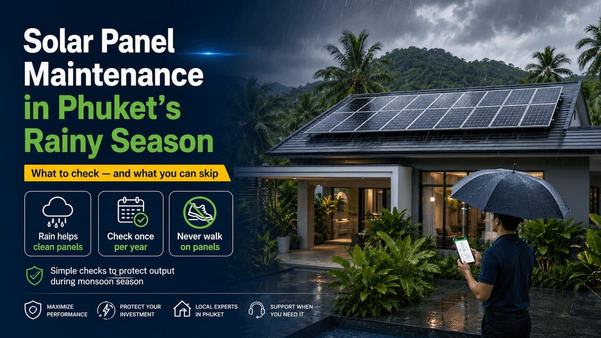 How to Maintain Your Solar Panels During Phuket's Rainy Season