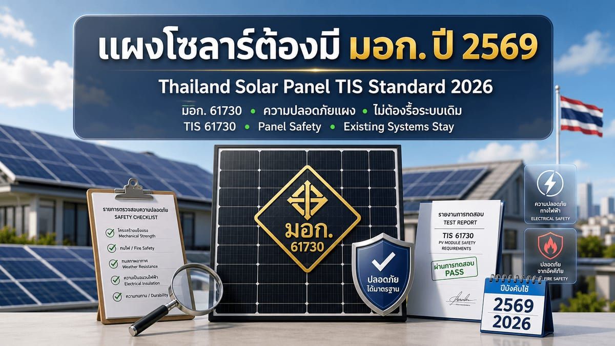 Solar Panels Must Have TIS (มอก.) by 2026: What It Means for You