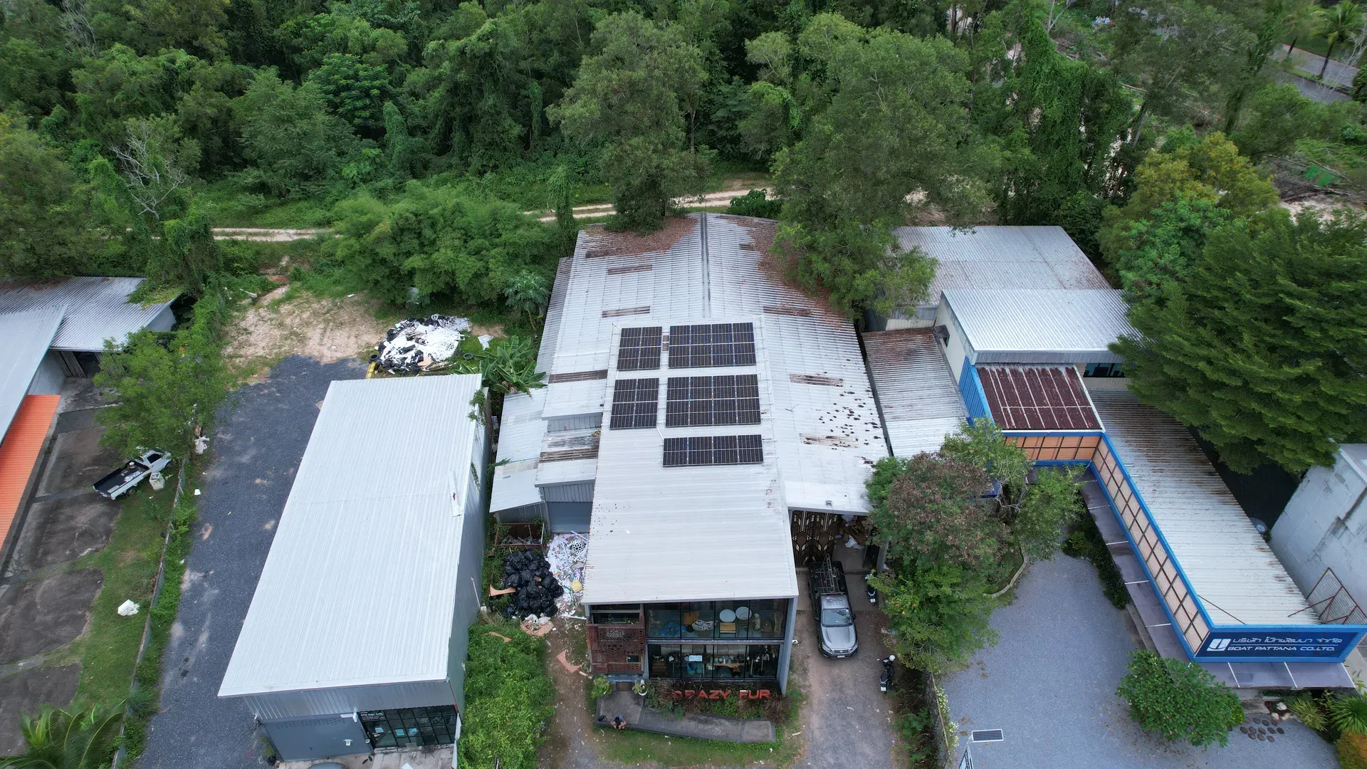Crazy Fur Co., Ltd. solar rooftop installation — Phuket