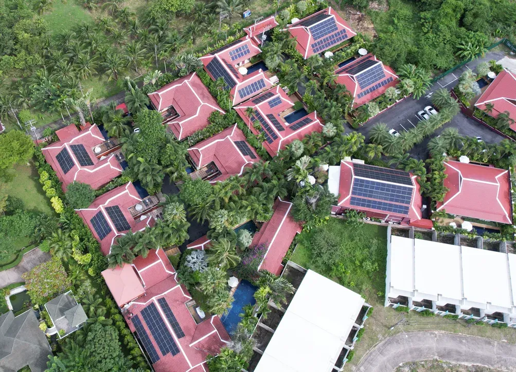 Padma Yamu Villa 6 solar rooftop installation — Phuket