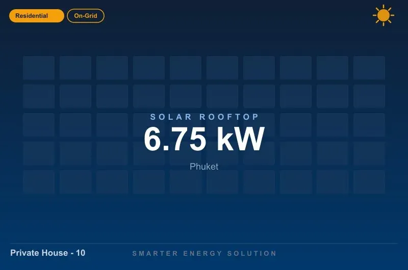 Private House - 10 solar rooftop installation — Phuket