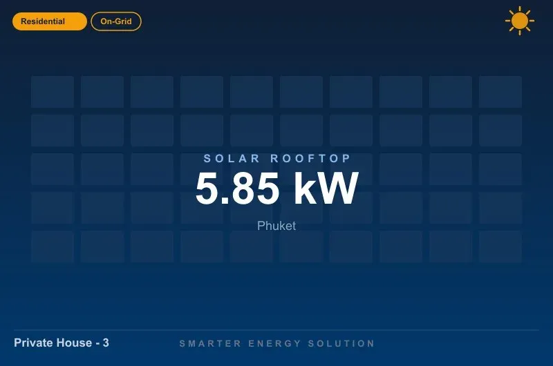 Private House - 3 solar rooftop installation — Phuket