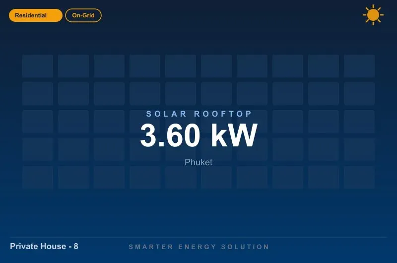 Private House - 8 solar rooftop installation — Phuket