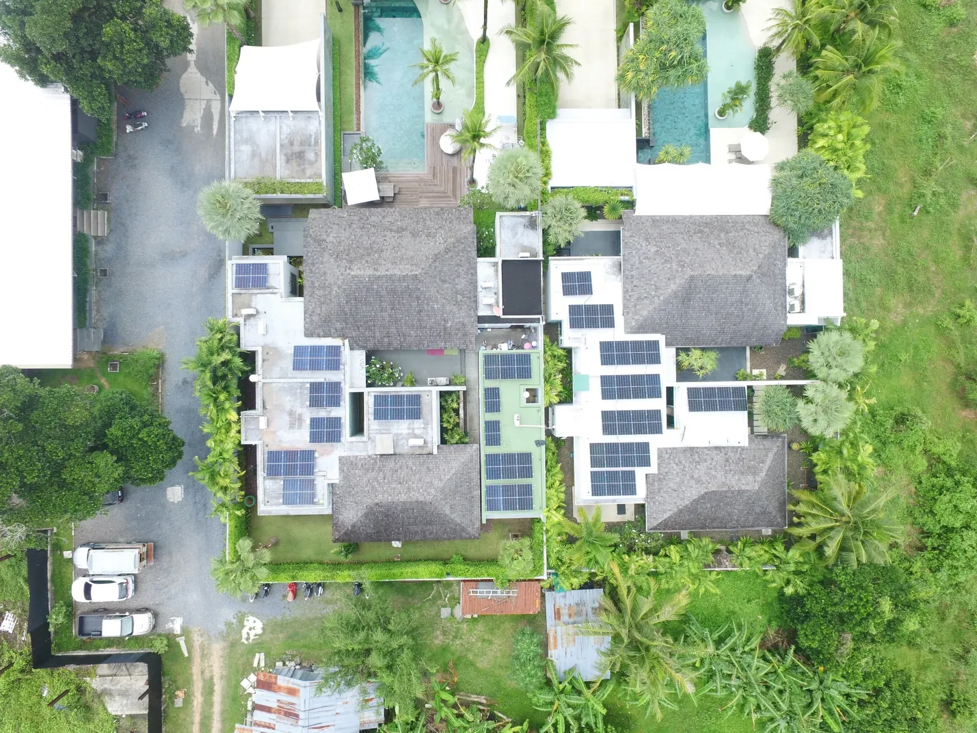 Private House at Laguna Home solar rooftop installation — Phuket