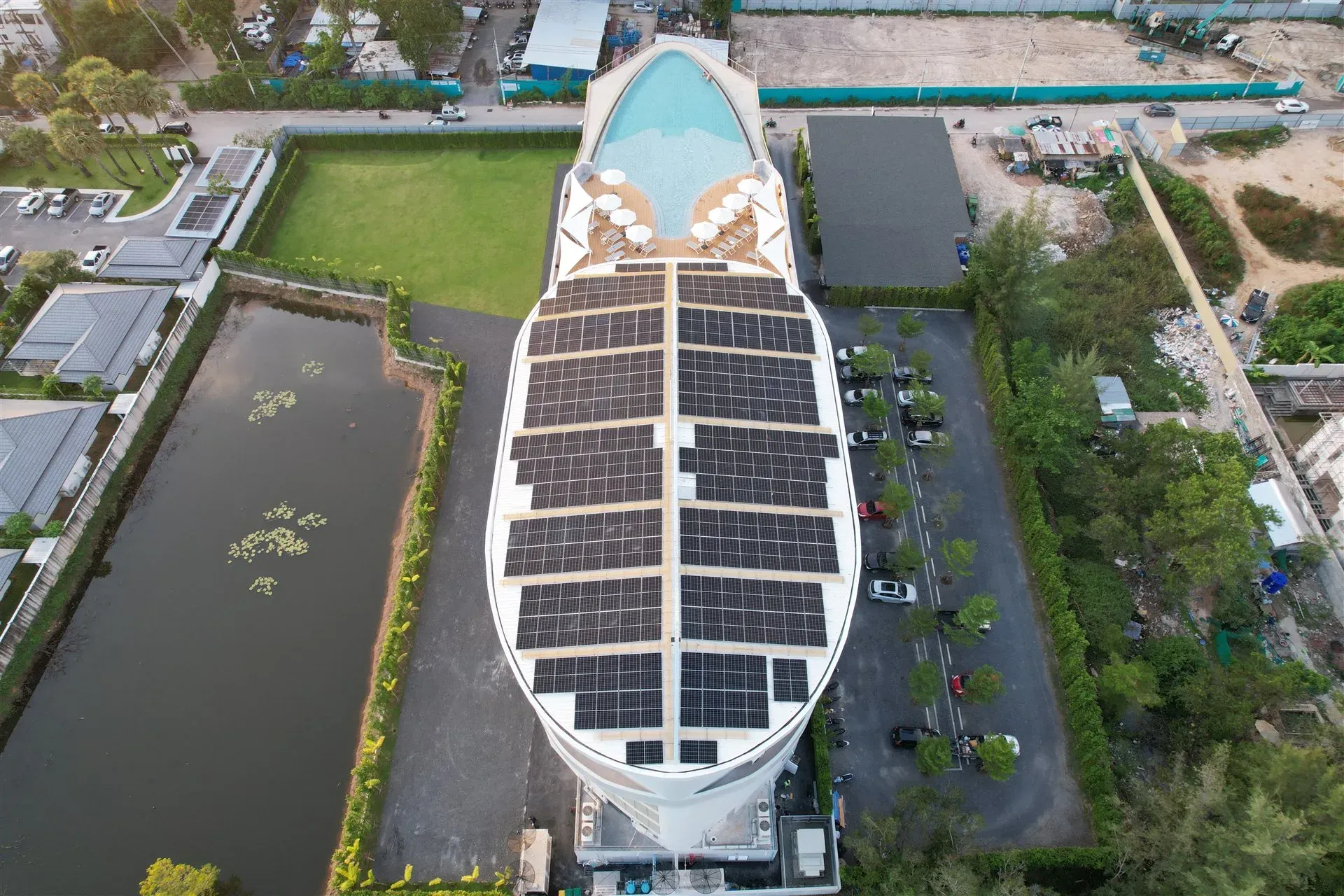 Sole Mio Condominium solar rooftop installation — Phuket