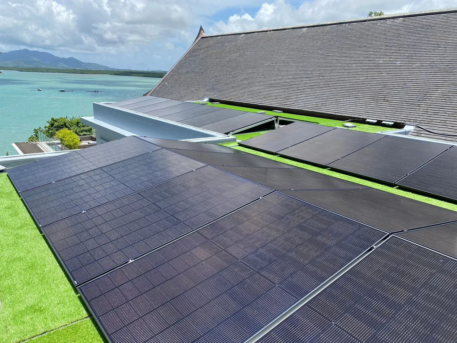 The Bay Villa 13 solar rooftop installation — Phuket